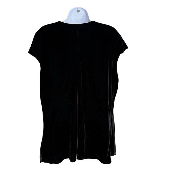 Jones New York‎ Women's Black Velvet Short Sleeve Top Size 20W Festive Luxe - Picture 2 of 11